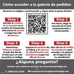 Instructions for ordering photos in spanish